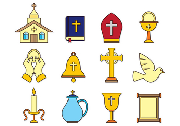 Set Of Comunion Icons - Free vector #403207