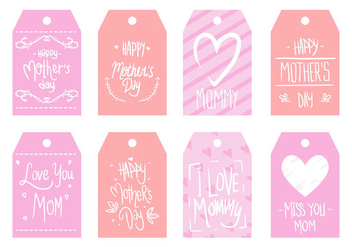 Free Mother's Day Tag Vector - Free vector #403377