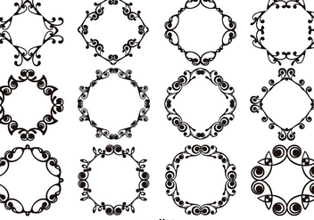 Set Of Ornamental Templates and Monograms - Free vector #403627