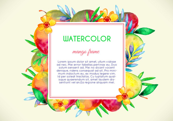 Watercolor Mango and Fruit Illustration - Free vector #404057