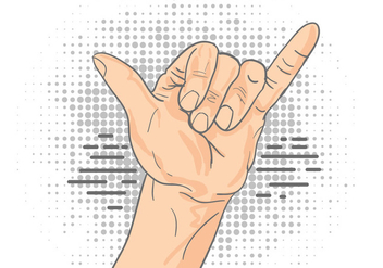 Shaka Sign Gesture - vector gratuit #404107 