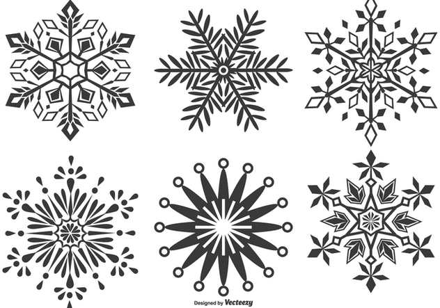 Vector Snowflake Shapes Collection - vector #404197 gratis
