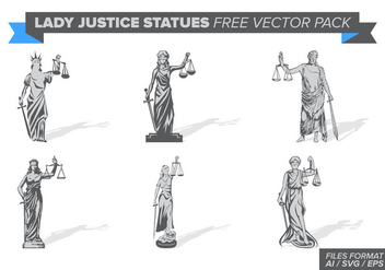 Lady Justice Statue Free Vector Pack - Kostenloses vector #404387
