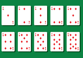 Diamond Poker Card Vectors - Free vector #404807