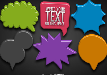 Vector Collections Of 3d Colorful Speech Bubbles - vector #404897 gratis