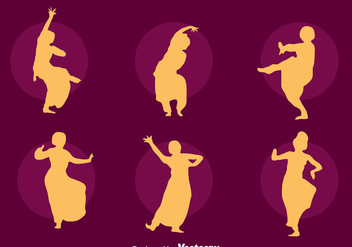 Bollywood Dance Silhouette Vector Set - бесплатный vector #405057