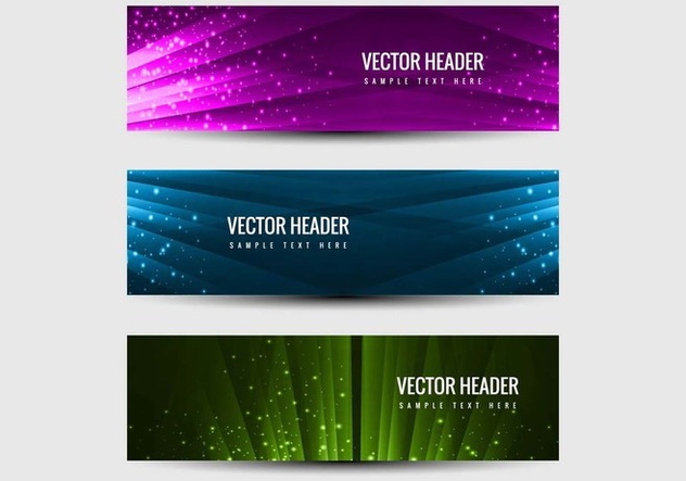 Free Vector Headers Vector Set - vector #405197 gratis
