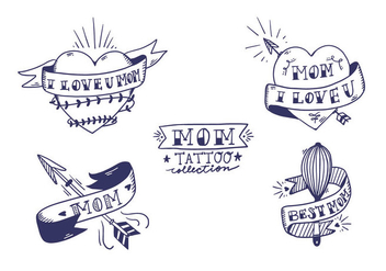 Free Mom Tattoo Collection - Kostenloses vector #405917