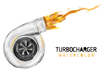 Free Turbocharger Watercolor Vector - vector gratuit #405967 