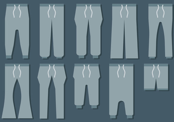 Free Sweatpants Icons Vector - Free vector #405977