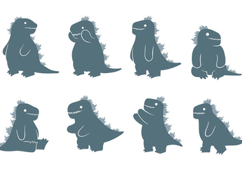 Free Godzilla Icons Vector - Free vector #406007