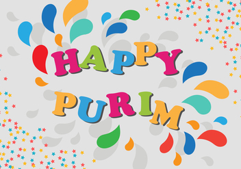 Purim Party Poster Carnival Invitation - vector #406467 gratis