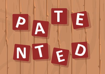 Sign Of Patented In Puzzle Of Wood Background - vector #406547 gratis