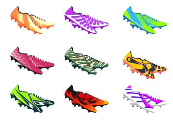 Soccer Shoes Free Vector - vector gratuit #407087 