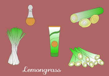 Lemongrass Vector Elements. - бесплатный vector #407137