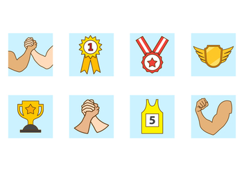 Free Arm Wrestling Vector Icon - Free vector #408207