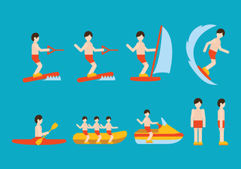 Water Sports Vector - Free vector #408417