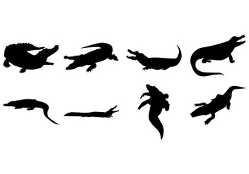 Free Alligator Silhouettes Vector - Free vector #408457