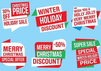 Free Vector Christmas Labels - Free vector #409107
