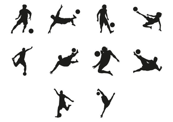 Free Beach Soccer Silhouettes Vector - Free vector #409227