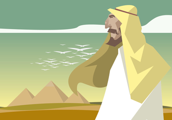 Piramide and Egypt Men Vector - vector #409967 gratis