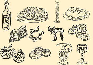Shabbat Handrawn Icon - Kostenloses vector #411007
