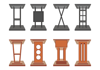 Lectern Vector Icons - Free vector #411587