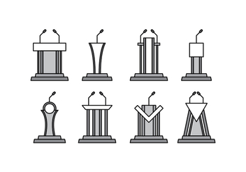 Free Lectern Vector Pack - Free vector #411667