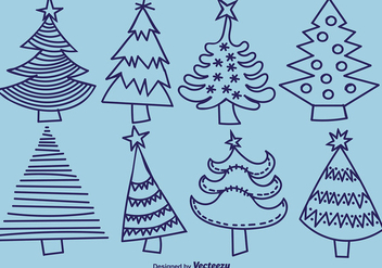 Hand-drawn Pine Vector Icons - Free vector #411937