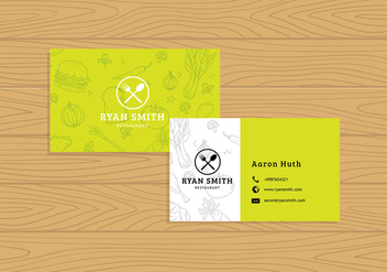 Name Card Restaurant Template Free Vector - Free vector #412997