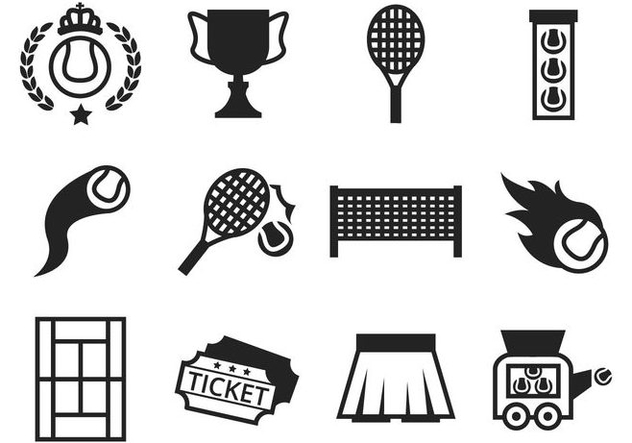 Free Tennis Icons Vector - vector gratuit #413417 