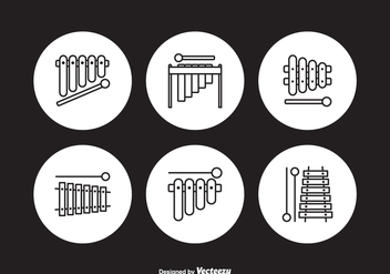 Free Marimba Outline Vector Icons - Free vector #413437