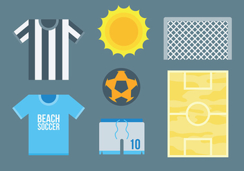 Free Beach Soccer Icons Vector - Free vector #414077