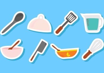 Free Kitchen Utensils Icons Vector - Free vector #414647