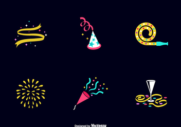 Free Party Favours Vector Icons - бесплатный vector #415117