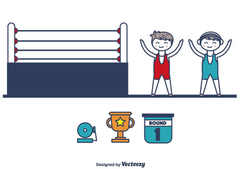 Wrestling Icons Vector - Free vector #415487