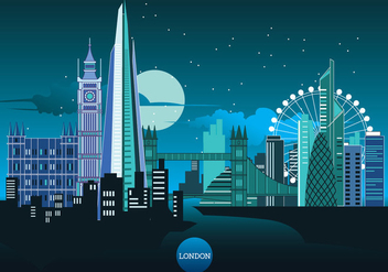 Vector Illustration The Shard and The London Skyline - бесплатный vector #416397