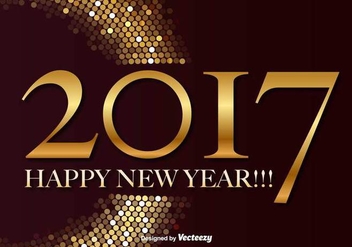 Happy New Year 2017 Vector Background - vector gratuit #416417 