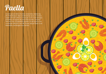 Paella Top View Free Vector - Free vector #416487