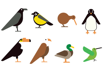 Flat Bird Icon - vector #416667 gratis