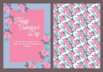 Vector Roses Valentine's Day Card - vector gratuit #416977 