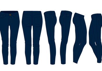 Girls Blue Jeans - vector gratuit #417607 