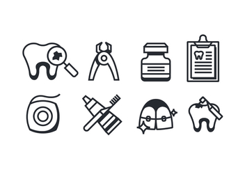 Dentist icons - Free vector #418177