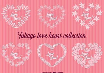 Floral Hearts Vector Badges - бесплатный vector #419157