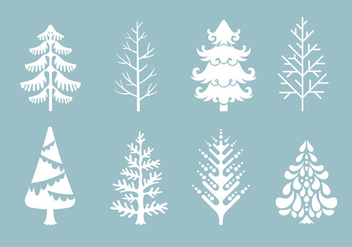 Vector Collection of Christmas Trees or Sapin - vector gratuit #419247 