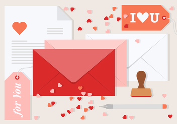 Free Vector Valentine's Day Envelope - Kostenloses vector #419507