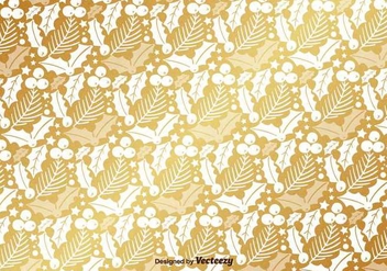 Golden Mistletoe Vector Pattern - бесплатный vector #419957