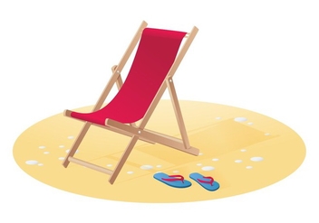Wooden Chaise Lounge - Free vector #420077