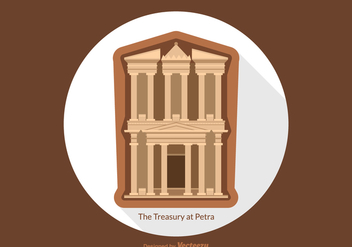 Free Vector Treasury At Petra - vector gratuit #420257 