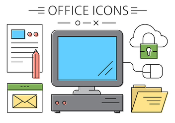 Free Office Icons - vector #420327 gratis